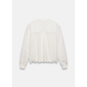 Mint Velvet White Broderie Sweatshirt